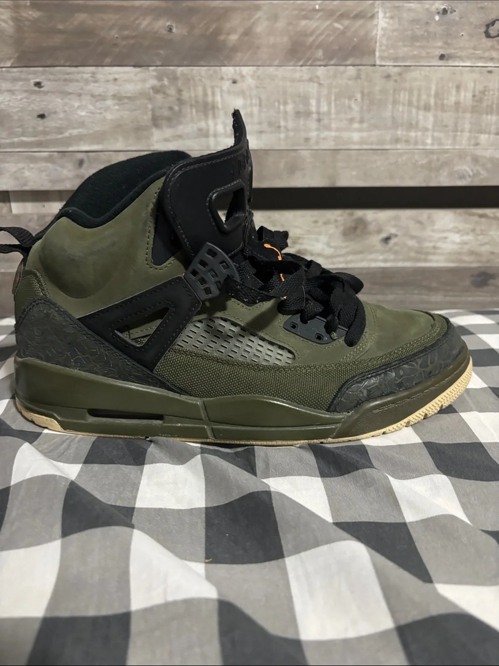 Jordan Men's High-Top Sneaker in Olive Green and Black